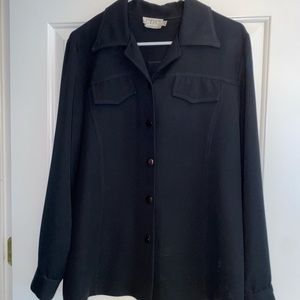 Vintage CDC Black Button-Up Top